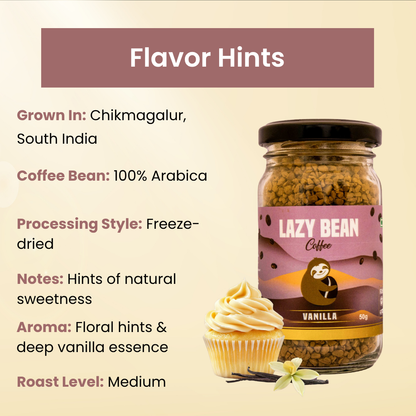 Lazy Bean Vanilla Flavoured Instant Coffee (50 g)