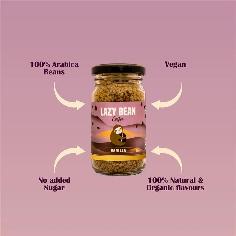 Lazy Bean Vanilla Flavoured Instant Coffee (50g)